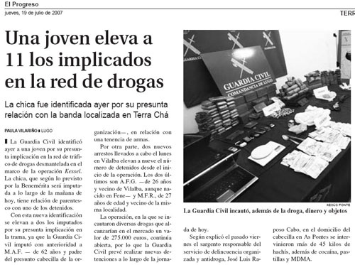 Una joven eleva a 11 los implicados en la red de drogas